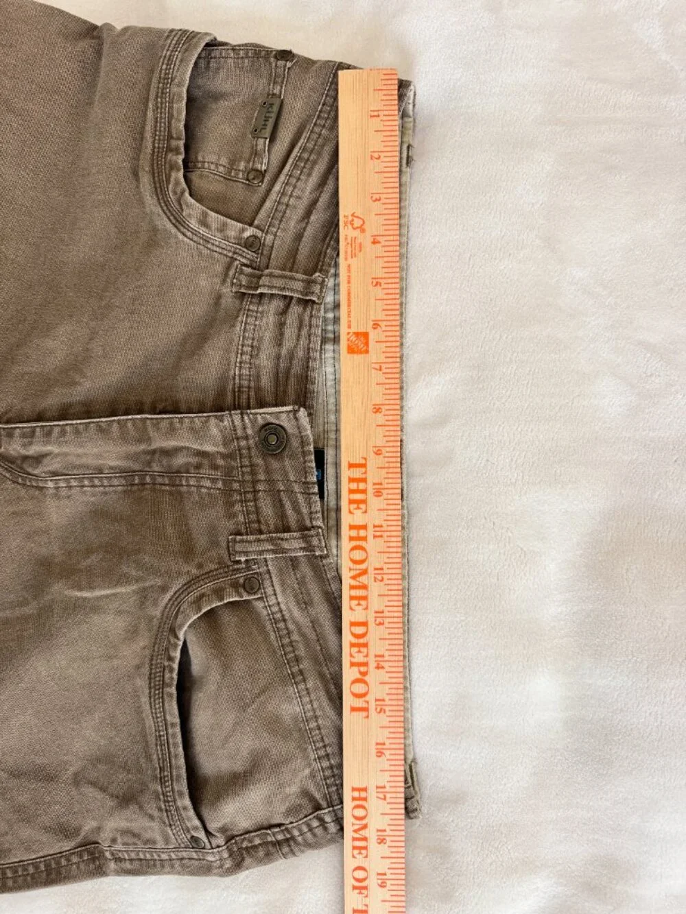 KUHL Free Kanvus Jean Mens 36x32 Brown Canvas Hiking Workwear Pants Stretch